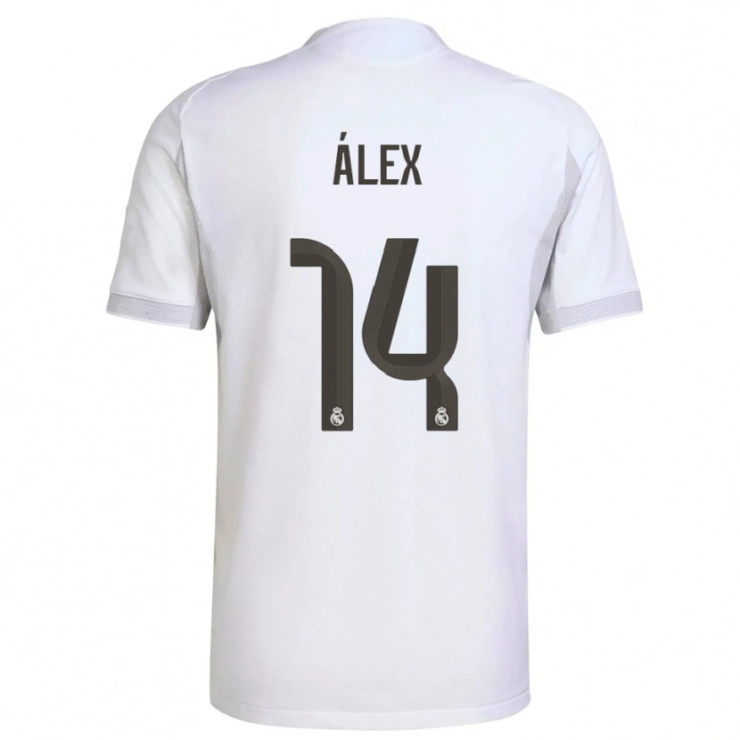 Danxen Dames Álex Pérez #14 Wit Geel Thuisshirt Thuistenue 2025/26 T-Shirt