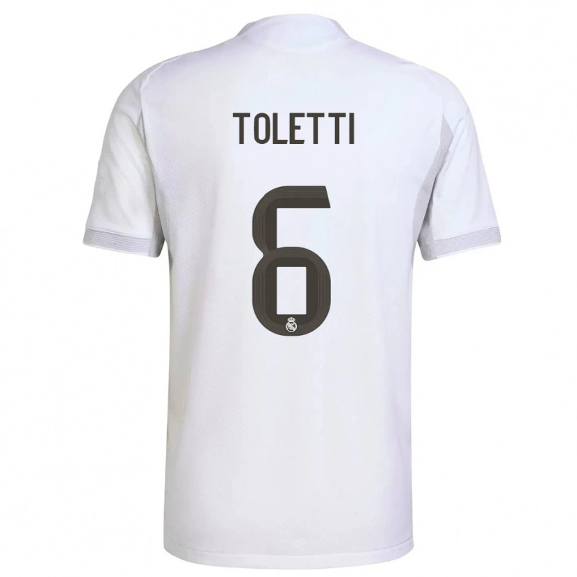 Danxen Dames Sandie Toletti #6 Wit Geel Thuisshirt Thuistenue 2025/26 T-Shirt