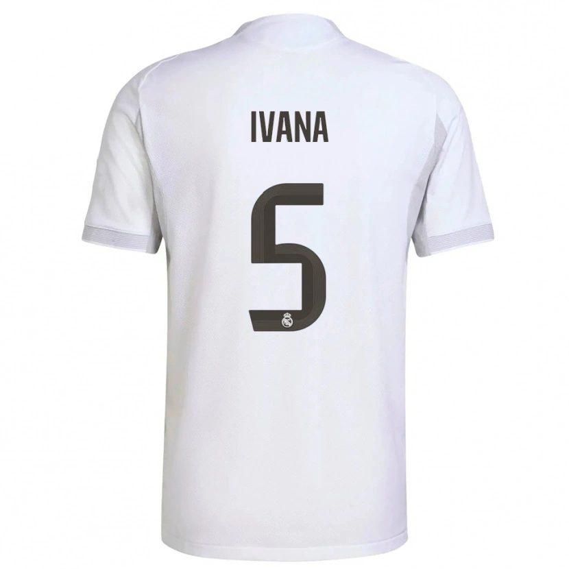 Danxen Dames Ivana Andres #5 Wit Geel Thuisshirt Thuistenue 2025/26 T-Shirt