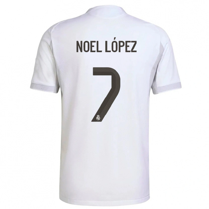 Danxen Dames Noel López #7 Wit Geel Thuisshirt Thuistenue 2025/26 T-Shirt
