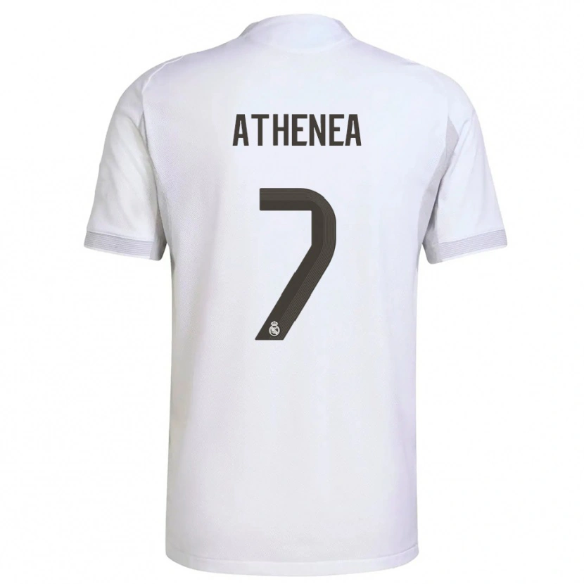 Danxen Dames Athenea Del Castillo #7 Wit Geel Thuisshirt Thuistenue 2025/26 T-Shirt