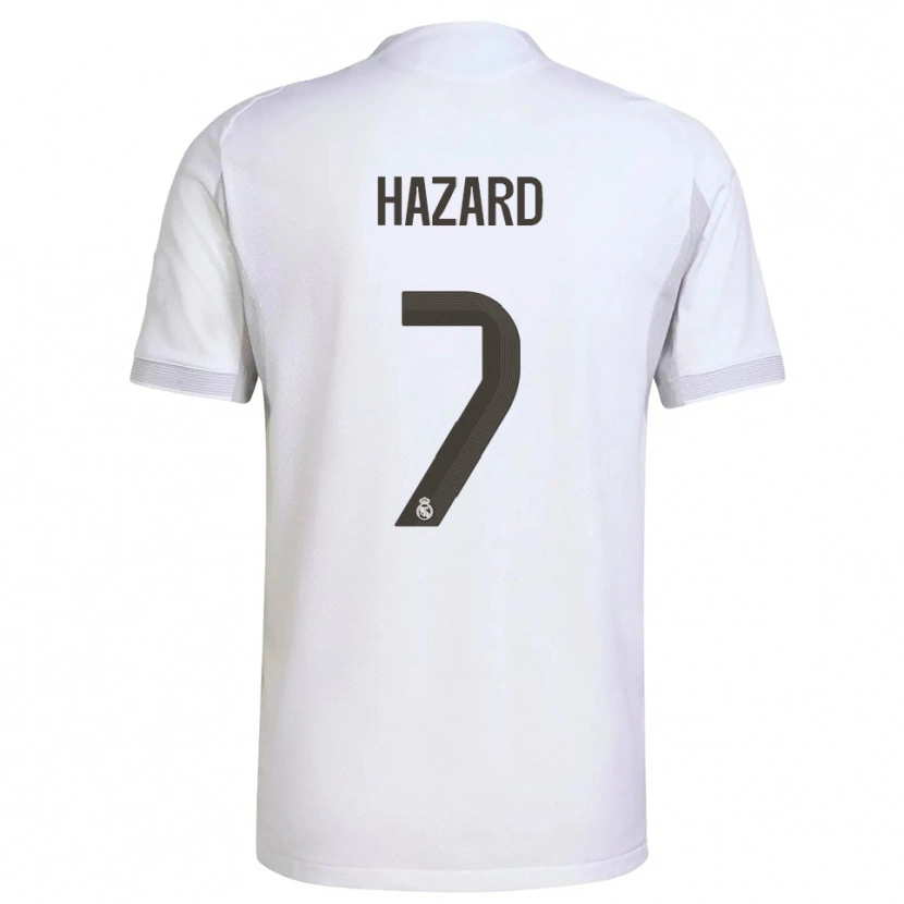 Danxen Dames Eden Hazard #7 Wit Geel Thuisshirt Thuistenue 2025/26 T-Shirt