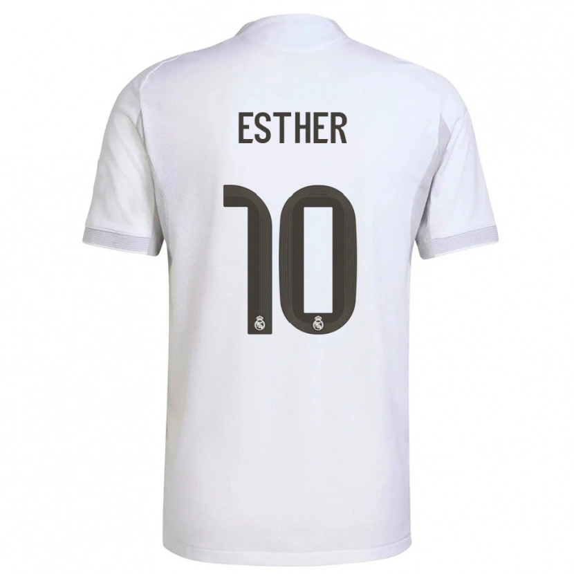 Danxen Dames Esther Gonzalez #10 Wit Geel Thuisshirt Thuistenue 2025/26 T-Shirt