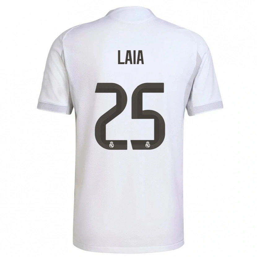 Danxen Dames Laia López De La Morena #25 Wit Geel Thuisshirt Thuistenue 2025/26 T-Shirt