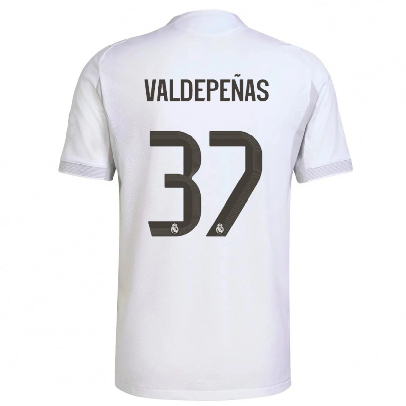Danxen Dames Víctor Valdepeñas #37 Wit Geel Thuisshirt Thuistenue 2025/26 T-Shirt
