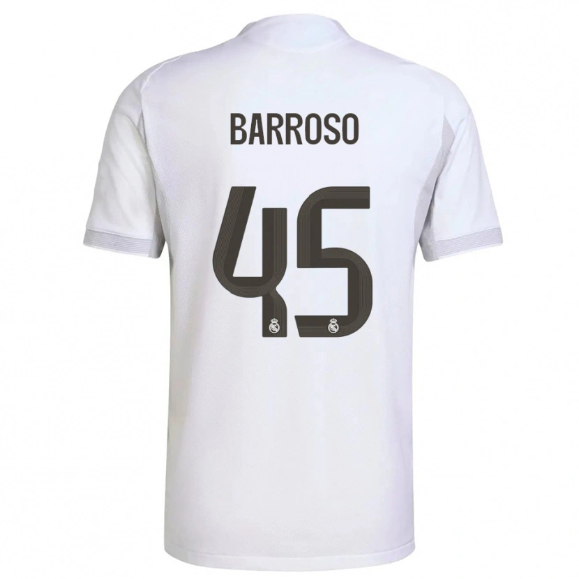 Danxen Dames Jaime Barroso #45 Wit Geel Thuisshirt Thuistenue 2025/26 T-Shirt