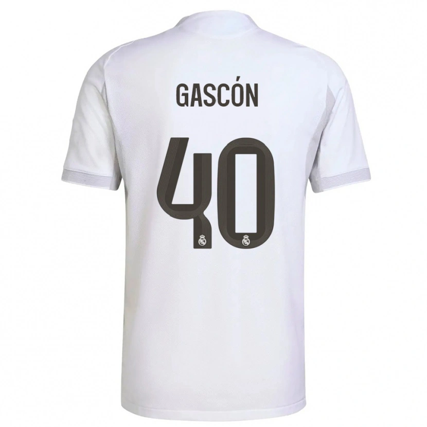 Danxen Dames Ignacio Gascón #40 Wit Geel Thuisshirt Thuistenue 2025/26 T-Shirt