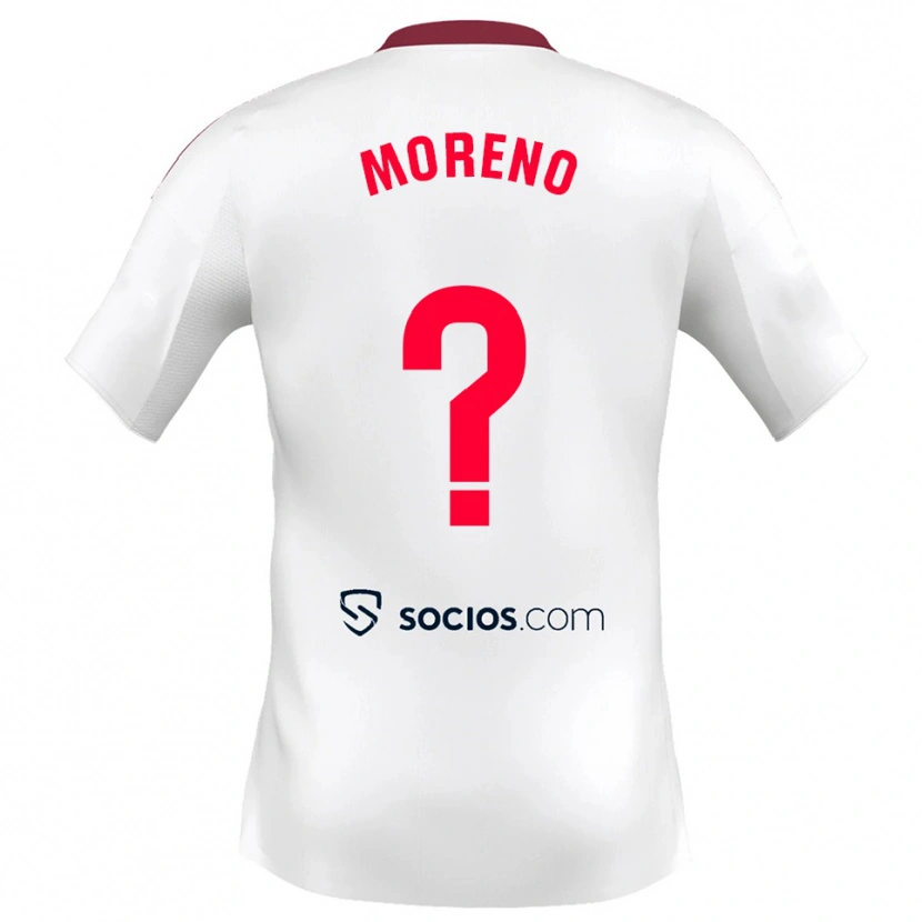 Danxen Dames Jorge Moreno #0 Wit Rood Thuisshirt Thuistenue 2025/26 T-Shirt