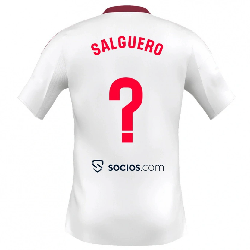 Danxen Dames Iván Salguero #0 Wit Rood Thuisshirt Thuistenue 2025/26 T-Shirt