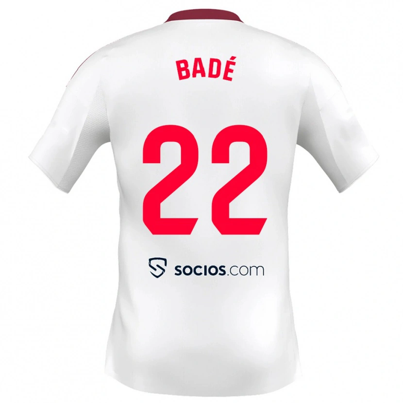 Danxen Dames Loïc Badé #22 Wit Rood Thuisshirt Thuistenue 2025/26 T-Shirt