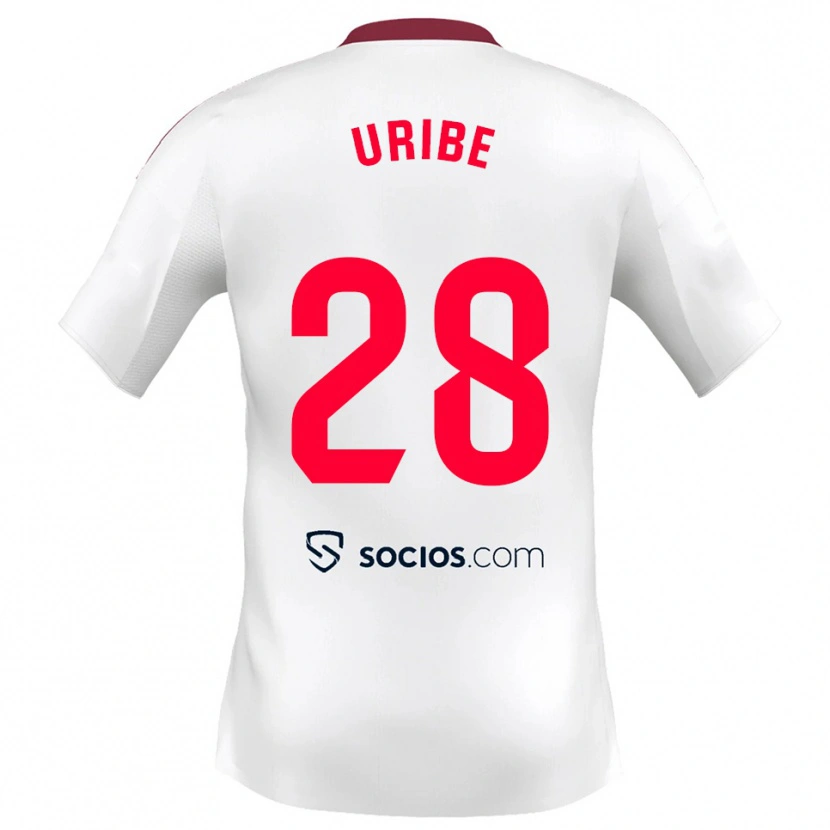 Danxen Dames Raúl Uribe #28 Wit Rood Thuisshirt Thuistenue 2025/26 T-Shirt