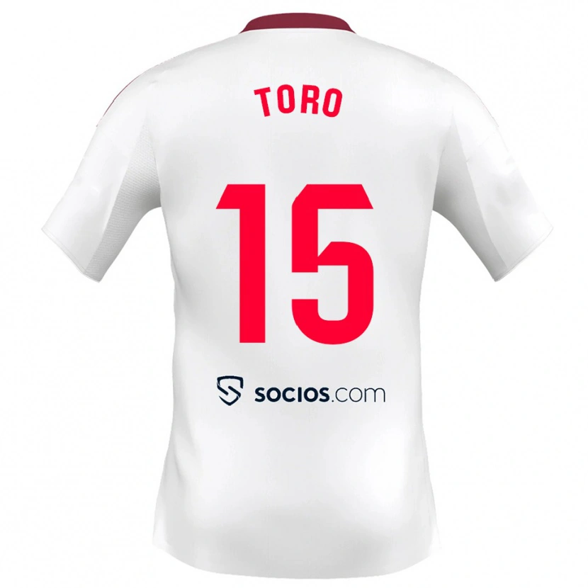 Danxen Dames Juanan Toro #15 Wit Rood Thuisshirt Thuistenue 2025/26 T-Shirt
