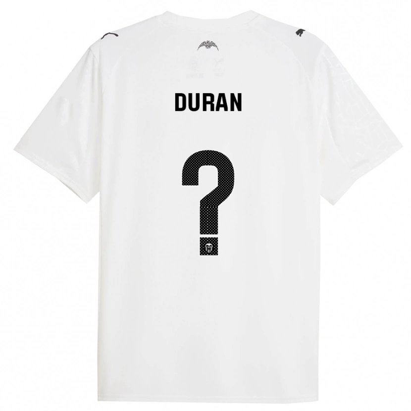 Danxen Dames Víctor Duran #0 Wit Zwart Thuisshirt Thuistenue 2025/26 T-Shirt