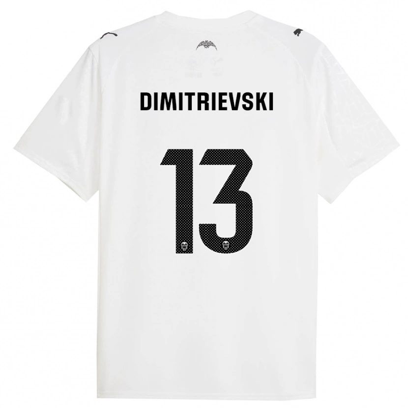 Danxen Dames Stole Dimitrievski #13 Wit Zwart Thuisshirt Thuistenue 2025/26 T-Shirt