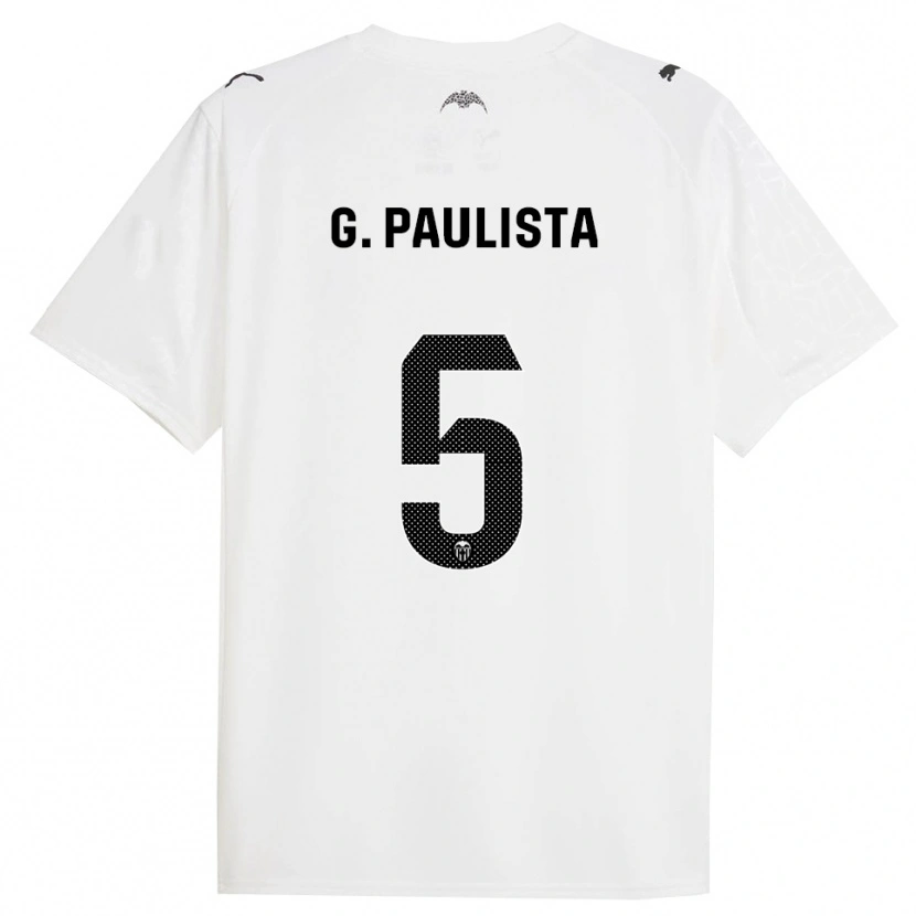 Danxen Dames Gabriel Paulista #5 Wit Zwart Thuisshirt Thuistenue 2025/26 T-Shirt