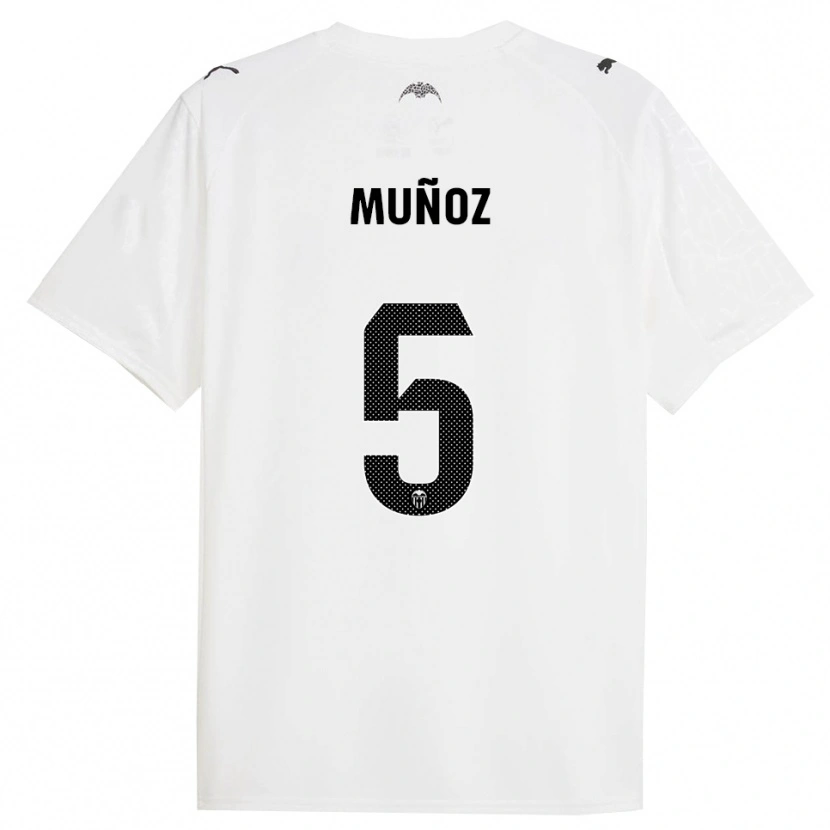 Danxen Dames Iván Muñoz #5 Wit Zwart Thuisshirt Thuistenue 2025/26 T-Shirt