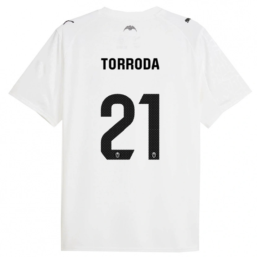 Danxen Dames Anna Torroda #21 Wit Zwart Thuisshirt Thuistenue 2025/26 T-Shirt