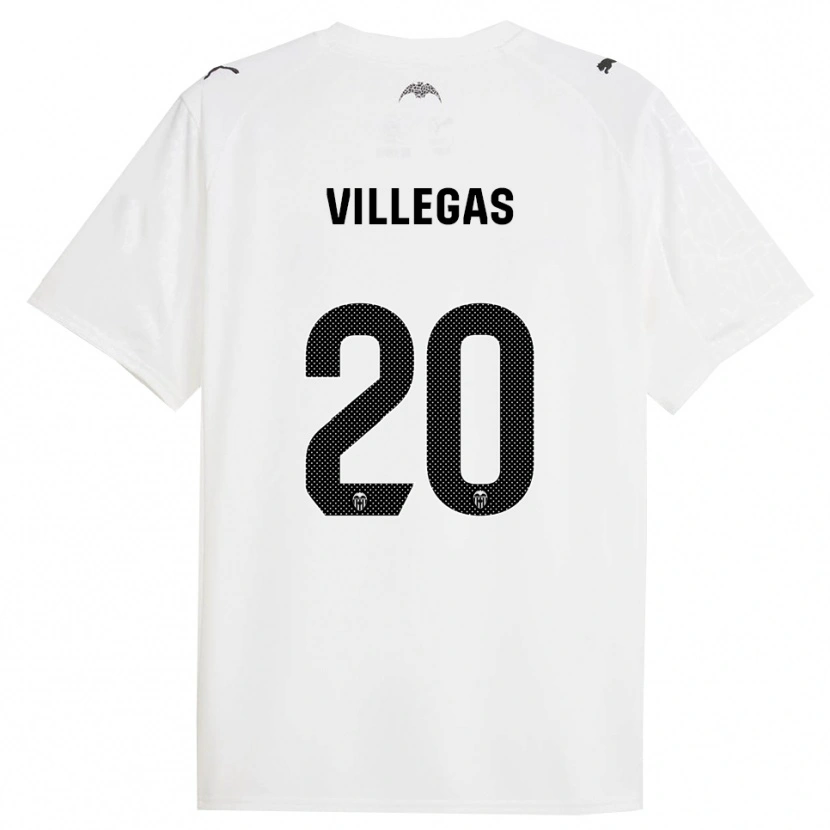 Danxen Dames Noelia Villegas #20 Wit Zwart Thuisshirt Thuistenue 2025/26 T-Shirt