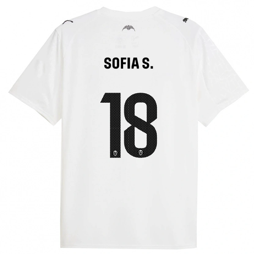 Danxen Dames Sofia Silva #18 Wit Zwart Thuisshirt Thuistenue 2025/26 T-Shirt