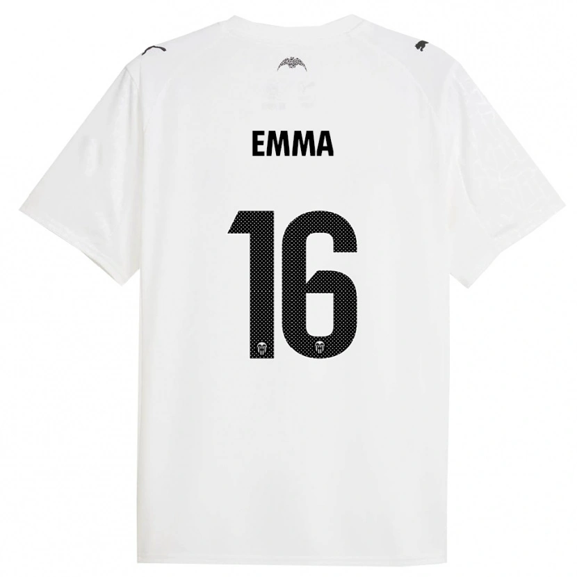 Danxen Dames Emma Martín Queralt #16 Wit Zwart Thuisshirt Thuistenue 2025/26 T-Shirt
