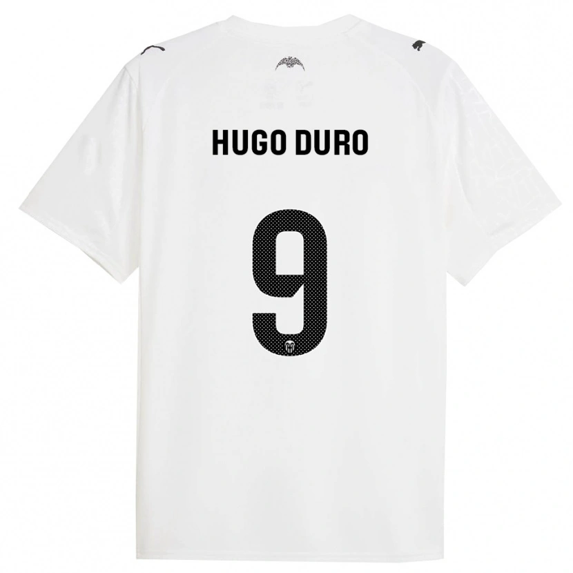 Danxen Dames Hugo Duro #9 Wit Zwart Thuisshirt Thuistenue 2025/26 T-Shirt