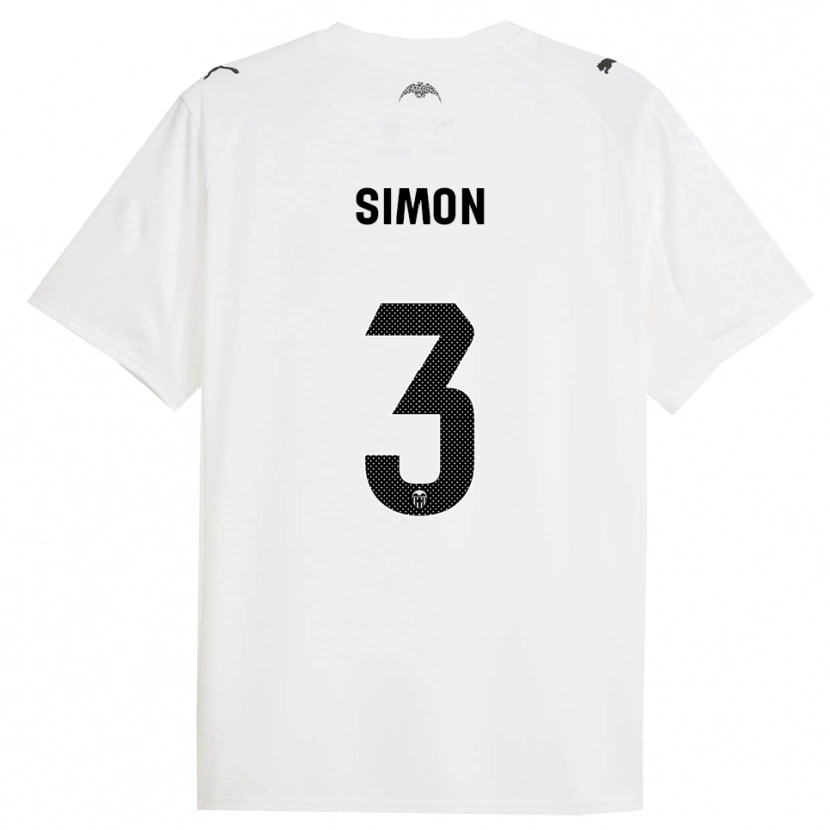 Danxen Dames Bénédicte Simon #3 Wit Zwart Thuisshirt Thuistenue 2025/26 T-Shirt