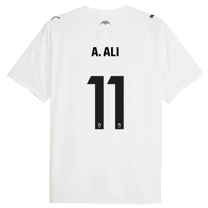 Danxen Dames Amirah Ali #11 Wit Zwart Thuisshirt Thuistenue 2025/26 T-Shirt