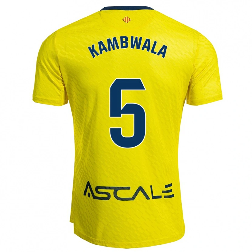 Danxen Dames Willy Kambwala #5 Geel Marineblauw Thuisshirt Thuistenue 2025/26 T-Shirt