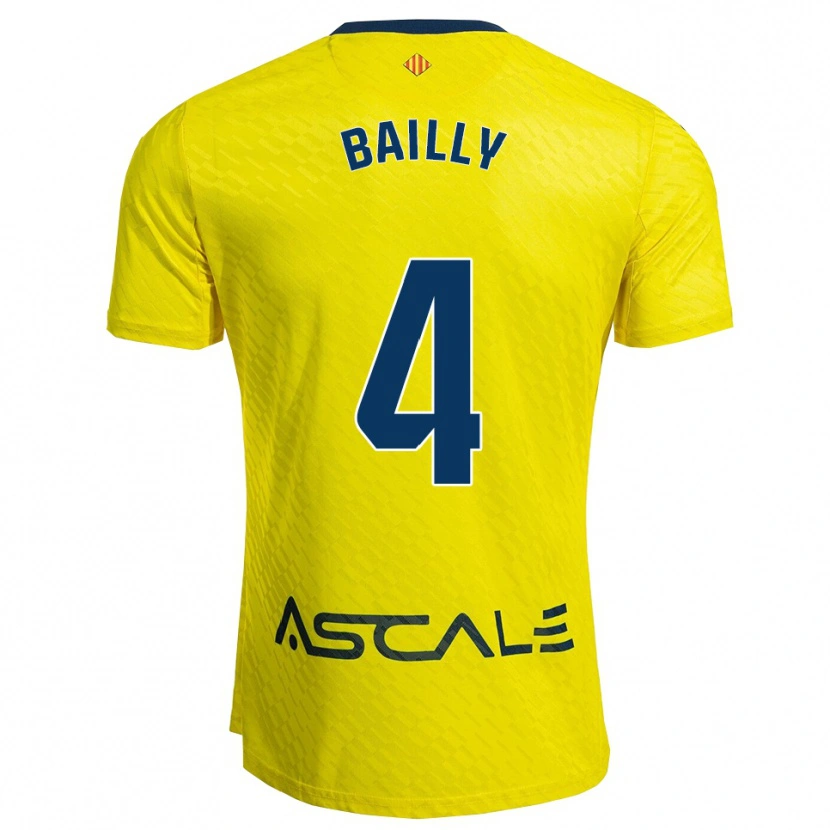 Danxen Dames Eric Bailly #4 Geel Marineblauw Thuisshirt Thuistenue 2025/26 T-Shirt