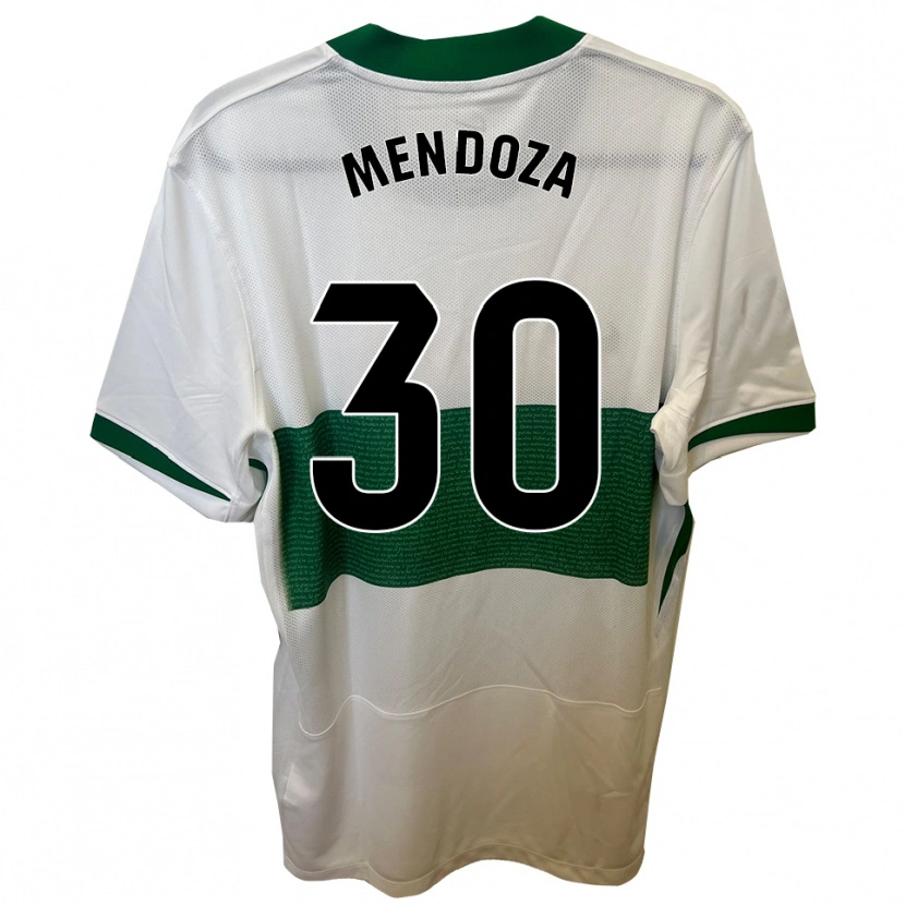 Danxen Dames Rodrigo Mendoza #30 Wit Groen Thuisshirt Thuistenue 2025/26 T-Shirt