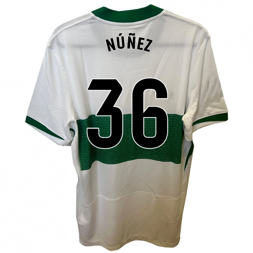 Danxen Dames Rafa Núñez #36 Wit Groen Thuisshirt Thuistenue 2025/26 T-Shirt
