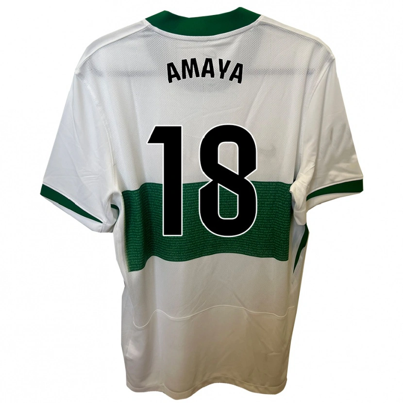 Danxen Dames María Amaya #18 Wit Groen Thuisshirt Thuistenue 2025/26 T-Shirt