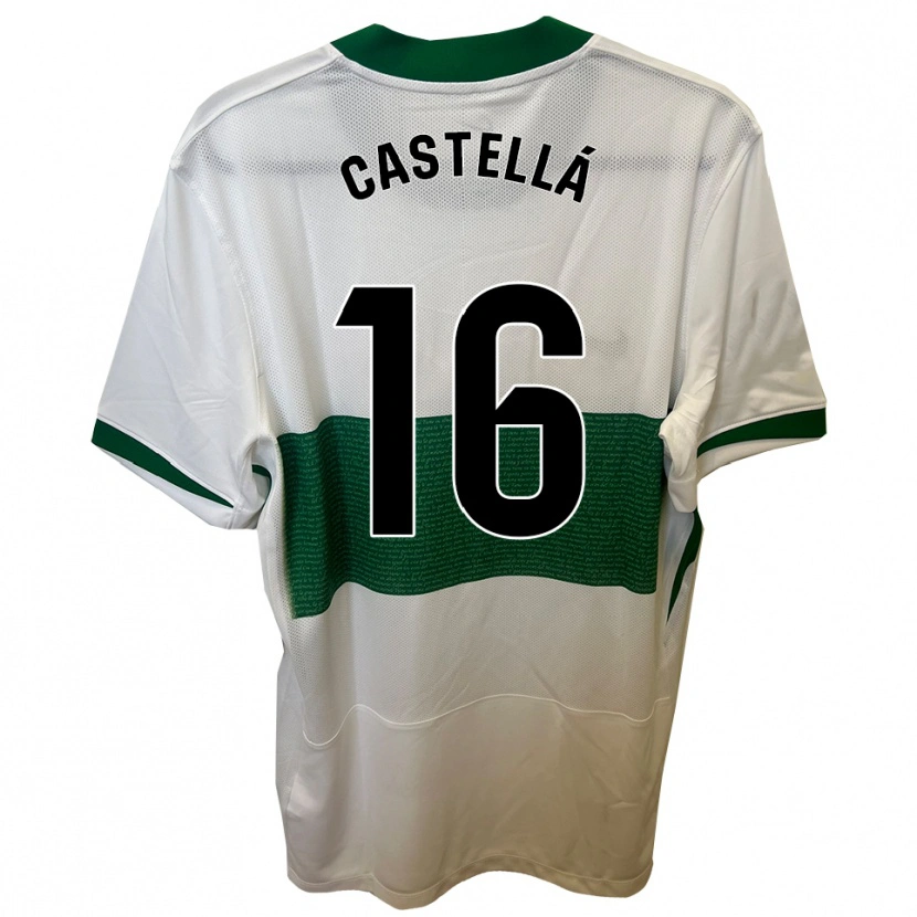 Danxen Dames Didac Castellá #16 Wit Groen Thuisshirt Thuistenue 2025/26 T-Shirt