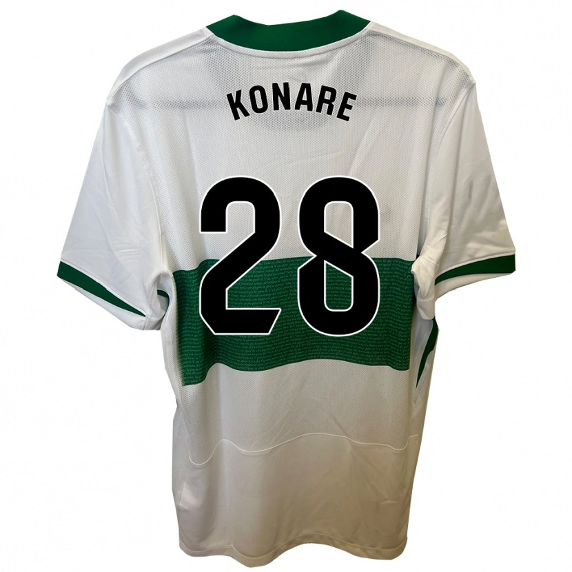 Danxen Dames Umaru Konare #28 Wit Groen Thuisshirt Thuistenue 2025/26 T-Shirt
