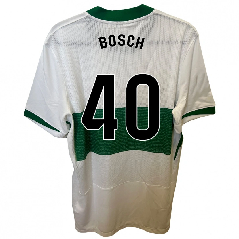 Danxen Dames Owen Bosch #40 Wit Groen Thuisshirt Thuistenue 2025/26 T-Shirt