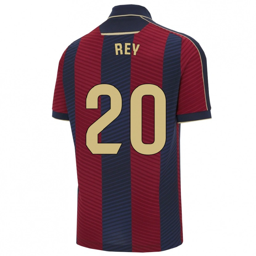 Danxen Dames Oriol Rey #20 Rood Marineblauw Thuisshirt Thuistenue 2025/26 T-Shirt