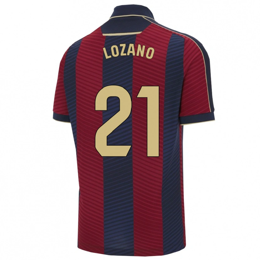 Danxen Dames Sergio Lozano #21 Rood Marineblauw Thuisshirt Thuistenue 2025/26 T-Shirt