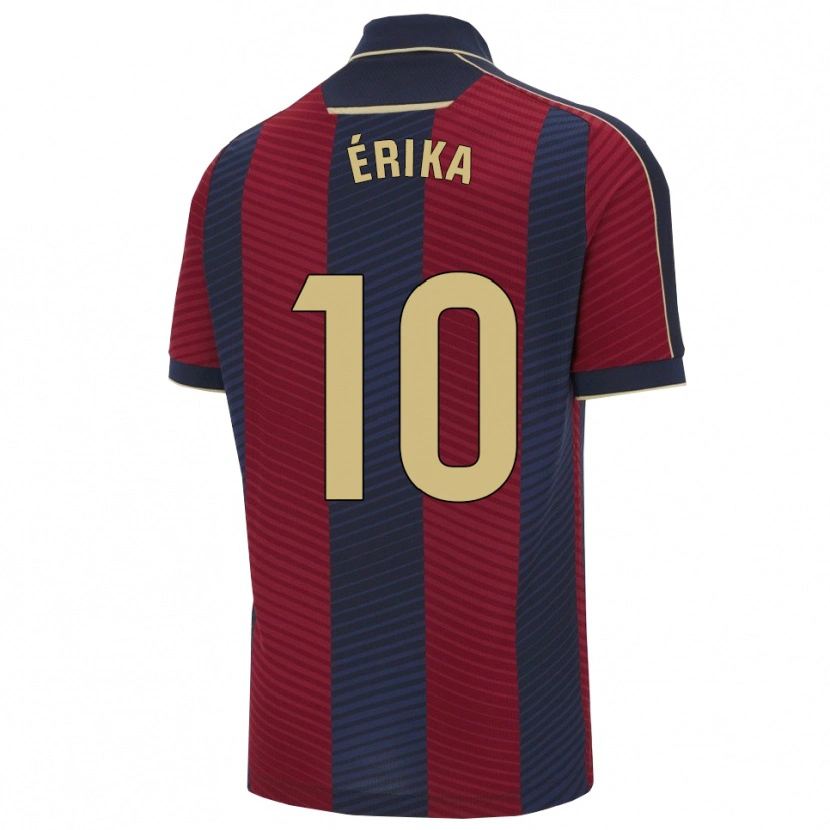 Danxen Dames Érika González #10 Rood Marineblauw Thuisshirt Thuistenue 2025/26 T-Shirt