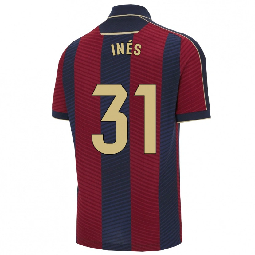 Danxen Dames Inés Rizo #31 Rood Marineblauw Thuisshirt Thuistenue 2025/26 T-Shirt