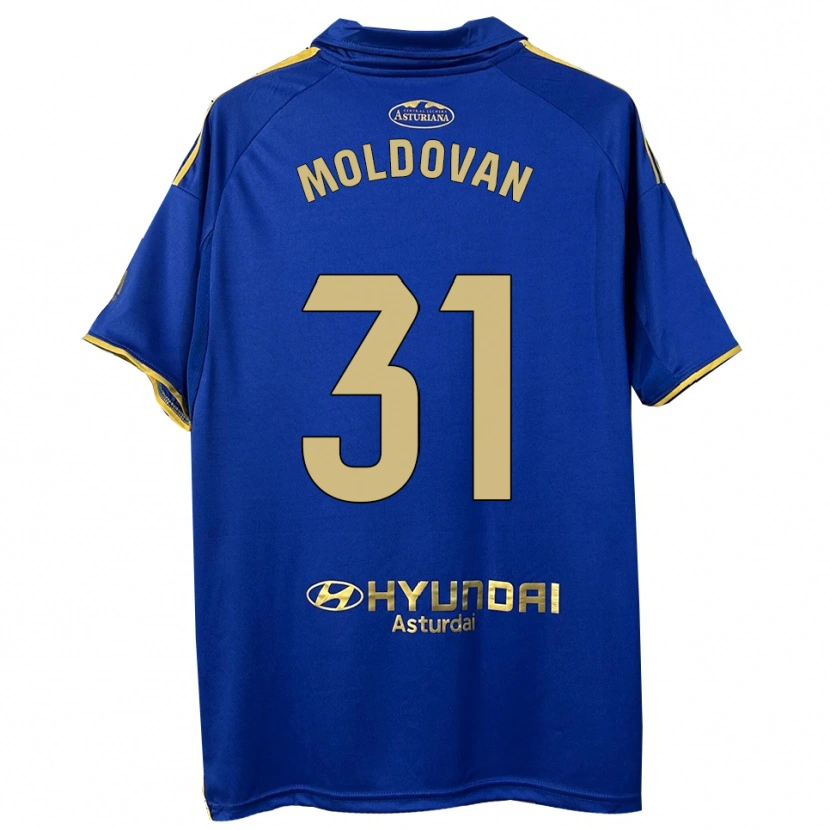 Danxen Dames Horațiu Moldovan #31 Blauw Goud Thuisshirt Thuistenue 2025/26 T-Shirt