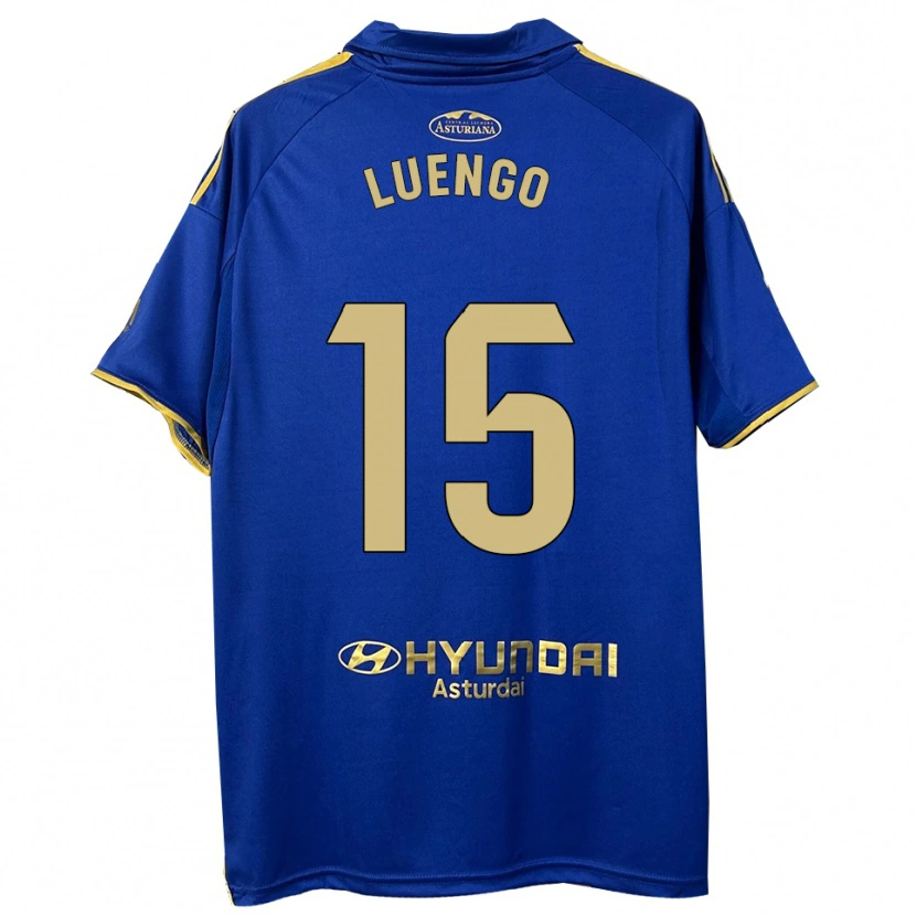 Danxen Dames Oier Luengo #15 Blauw Goud Thuisshirt Thuistenue 2025/26 T-Shirt