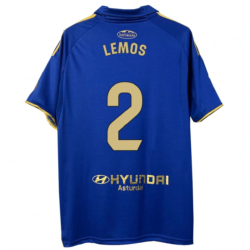 Danxen Dames Álvaro Lemos #2 Blauw Goud Thuisshirt Thuistenue 2025/26 T-Shirt