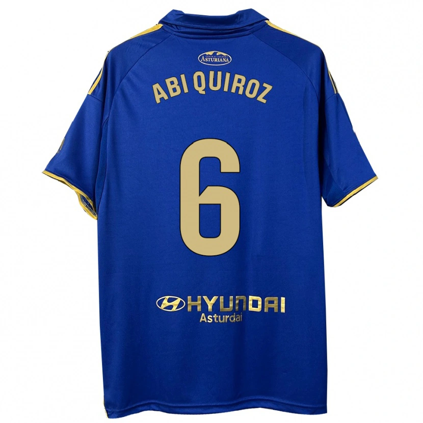 Danxen Dames Abi Quiroz #6 Blauw Goud Thuisshirt Thuistenue 2025/26 T-Shirt