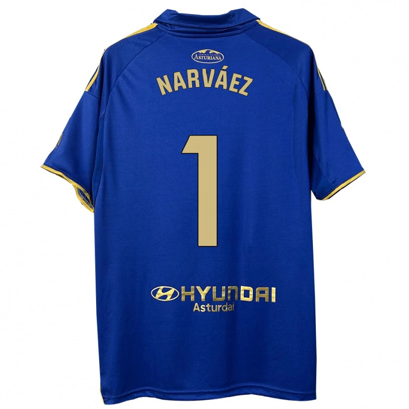 Danxen Dames Miguel Narváez #1 Blauw Goud Thuisshirt Thuistenue 2025/26 T-Shirt