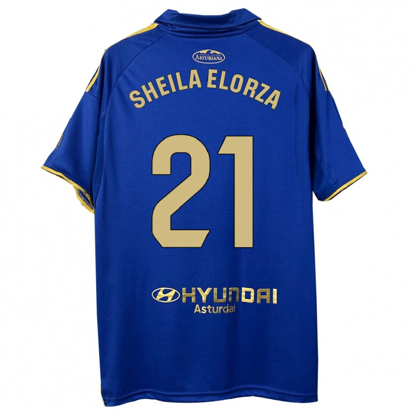 Danxen Dames Sheila Elorza #21 Blauw Goud Thuisshirt Thuistenue 2025/26 T-Shirt