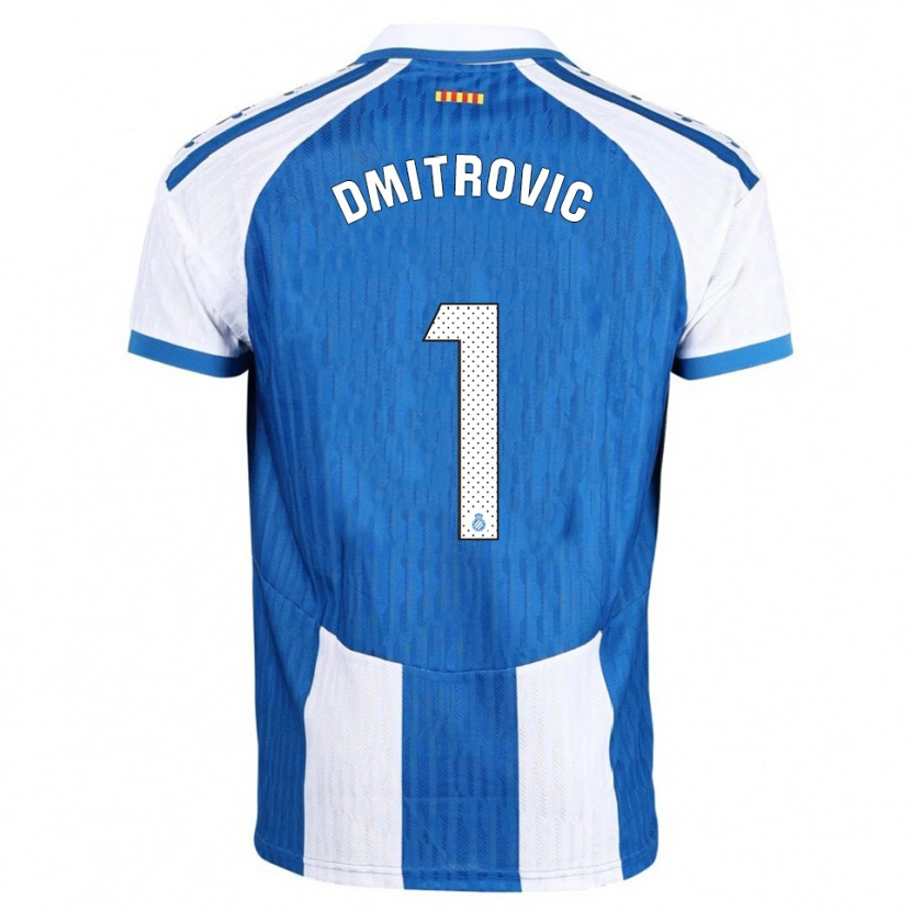 Danxen Dames Marko Dmitrovic #1 Blauw Wit Thuisshirt Thuistenue 2025/26 T-Shirt