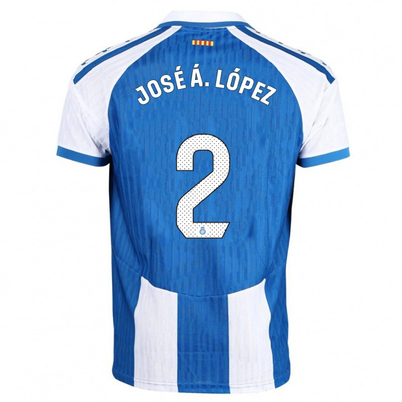 Danxen Dames José Ángel López #2 Blauw Wit Thuisshirt Thuistenue 2025/26 T-Shirt