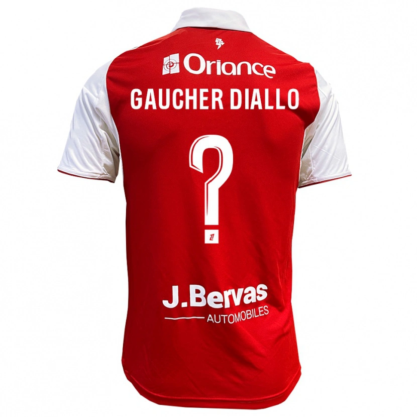 Danxen Dames Coumba Gaucher Diallo #0 Rood Wit Thuisshirt Thuistenue 2025/26 T-Shirt