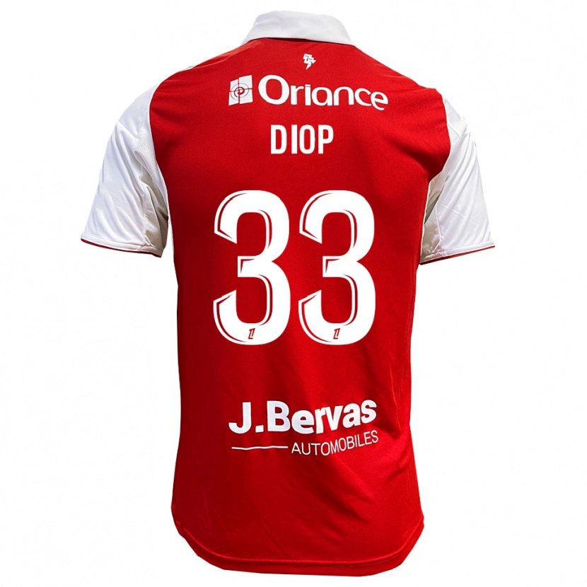 Danxen Dames Saliou Diop #33 Rood Wit Thuisshirt Thuistenue 2025/26 T-Shirt
