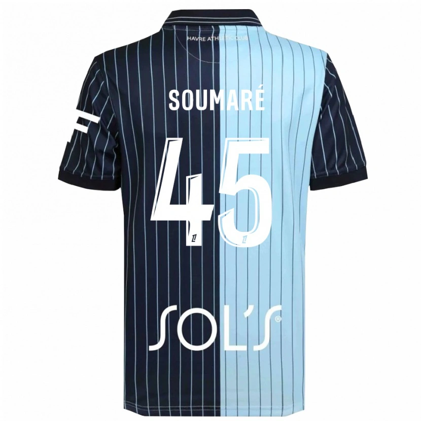Danxen Dames Issa Soumaré #45 Marineblauw Hemelsblauw Thuisshirt Thuistenue 2025/26 T-Shirt